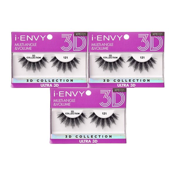 KISS i Envy 3D Collection Eyelashes Multiangle & Volume (KPEI121) 3 PACK