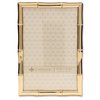 Lawrence 712246 4-Inch W x 6-Inch H Gold Metal Picture Frame with Bamboo Design