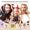 HWWR Karaoke Machine for Kids, Mini Karaoke Machine with 2 Microphones & LED Lights for Home Party, Toys for Girls Boys, Family Christmas Birthday Gift for Kids 4 5 6 7 8 9 10 11 12+ Years Old