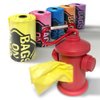Bags on Board Fire Hydrant Style Dog Waste Bag Dispenser with 30 Refill Bags