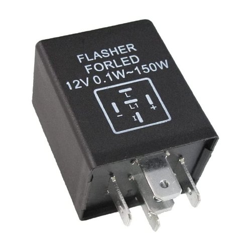 SOCAL-LED 5-Pin EP27 FL27 Electronic LED Flasher Relay for Fix LED Turn Signal Bulbs Hyper Flash Issue