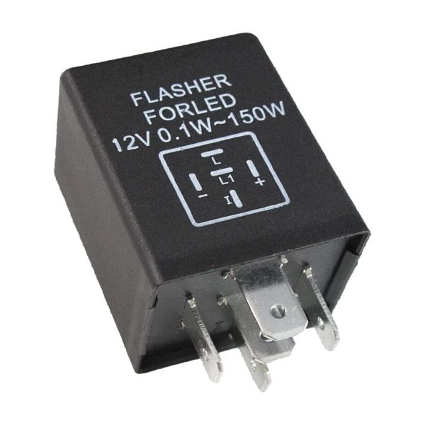 SOCAL-LED 5-Pin EP27 FL27 Electronic LED Flasher Relay for Fix LED Turn Signal Bulbs Hyper Flash Issue