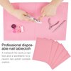 LXIANGN 125PCS Disposable Nail Art Table Towels Mat 13" X 17" Waterproof 3 Ply Nail Art Mat Paper Sheet Clean Pads Tattooing Table Mat Nail Table Cover Tattoo Supplies (Pink)