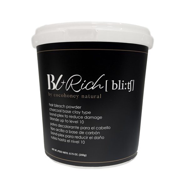 Hair Bleaching Powder for Dark Hair Lightening Blonde Hair Salon Quality Safe at Home (Charcoal 8.75 oz (250g))