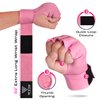 WYOX Boxing Hand Wraps Gel Knuckle Padded Inner Elastic Quick Wraps Fist Protection Boxing Gloves for Women Men Wrist Wrap MMA Muay Thai Training Handwraps (Pink, L-XL)