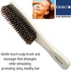 Giorgio GIO1IVY Gentle Dresser Size Detangle Brush - Wet Hair Brush & Hair Massager for Hair Growth - Pro Detangling Brush for Sensitive Scalps - Anti Static Ionic Hair Brush (7.75", Ivory)