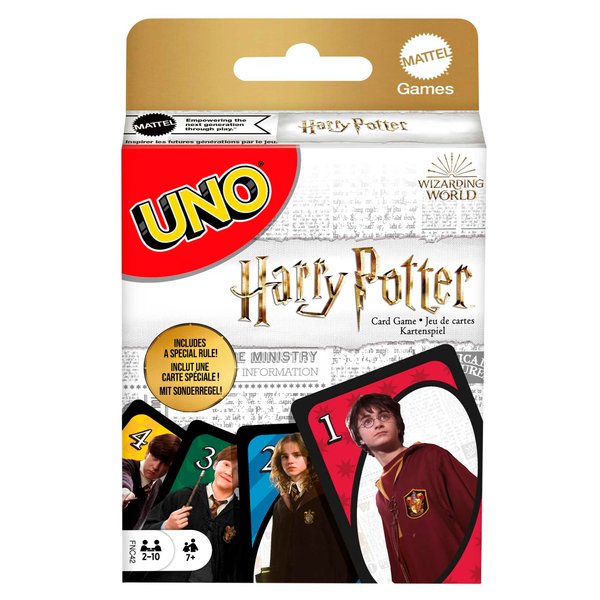 Mattel Games UNO Harry Potter Card Game for Kids, Adults and Game Night based on the Popular Series for 2-10 Players
