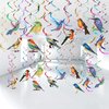 Sonwyoung 30 Pcs Bird Party Decorations Hawaiian Summer Rainforest Bird Hanging Swirl Foil Ceiling Decorations for Summer Luau Hawaiian Beach Pool Party Tiki Party Birthday Party Supplies