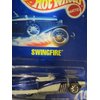 Swingfire 1994 Hot Wheels #214 Blue with Seven Spoke Wheels on Solid Blue Card