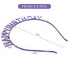 CIEHER Purple Happy Birthday Headband for Women Girls, Birthday Girl Headband Birthday Tiara for Women Birthday Crown Purple Birthday Decorations Rhinestone Happy Birthday Accessories Birthday Gifts