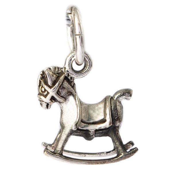 Vietsbay's Sterling Silver Rocking Horse Toy Charm Pendant Charm