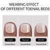 108Pcs Press on Toenails French Tips Toe Nail Press ons Fake Toe Nails with Design Gel False Toenails Glossy Full Cover Acrylic Toenails with Design Toe Press on Nails Toe Nail for Women Decorations