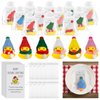 Wettarn Christmas Merry Mini Rubber Ducks with Scarf Hats Christmas Ducking Card Organza Bags Bulk Thank You Gift Set for Employee Teacher Students Team Coworkers Christmas Party Favors(24 Sets)