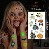 JCFIRE 90+ Styles Halloween Temporary Tattoos for Kids Halloween Party Favors, Glow in Dark Tattoos Bulk Halloween Birthday Party Decorations Supplies Goodie Bags Fillers Activities Games Accessories