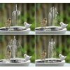 Lewisia Solar Bird Bath Fountain Pump USB Charging + Solar Powered Water Pump for Birdbath Small Pond Garden Decoration