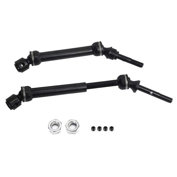 1Pair Front and Rear Aluminum Alloy RC CVD Steel Drive Shaft Axle Transmission Axle Joint Compatible with Traxxas Slash 4X4 Stampede Rustler VXL HQ727 Short Truck
