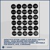 Five Oceans Boat Switch Panel Labels, Marine Boat Dash Board Instruments Decal, Rocker Switch Circuit Panel Sticker, 30 Pcs per Sheet, for Boats, RVs, Caravans - FO3928