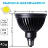 Wiyifada LED Pool Light Bulb,45W 120V 6000K Daylight White LED Swimming Pool Light Bulb,E26 Base Replaces Up to 200-600W Traditionnal Bulb - Non Dimmable