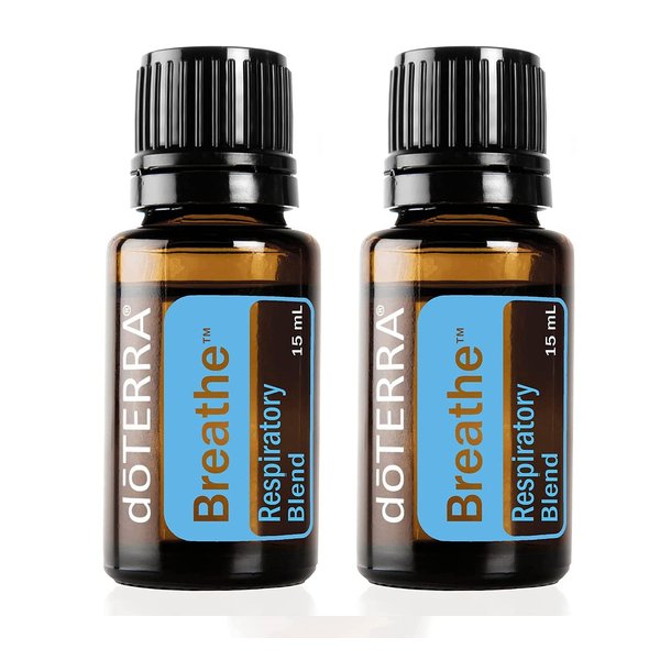 DoTerra Breathe Essential Oil Respiratory Blend 15 ml (Pack of 2)