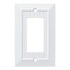 Franklin Brass Classic Beadboard Wall Plate, Pure White Single Decorator Outlet Cover, 1-Pack, W35267-PW-C