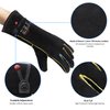 932℉ Leather Welding Gloves for Women Man, Heat Resistant Fire Long Sleeve Gloves for Tig Mig Stick BBQ Fireplace Animal Handling (Small 14inch)