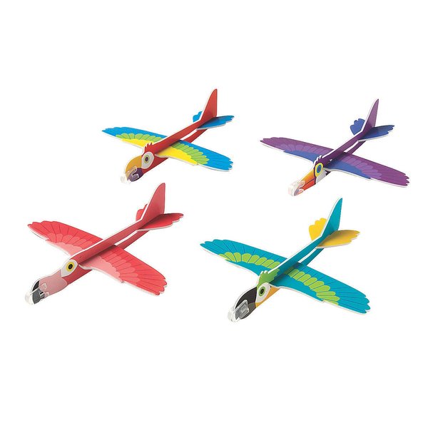 Fun Express Tropical Birds Glider Toys, Bulk 24 Pack - Party Favors and Handouts - VBS Vacation Bible School Supplies/Decor
