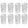 Fuvtory 8 Pack Gutter Guards, Gutter Downspout Guard, Expand Aluminum Gutter Guard Strainer Filter, Gutter Downspout Protectors, Stops Blockage Leaves Debris (3.5 Inch)
