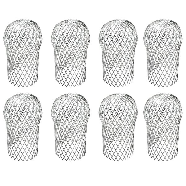 Fuvtory 8 Pack Gutter Guards, Gutter Downspout Guard, Expand Aluminum Gutter Guard Strainer Filter, Gutter Downspout Protectors, Stops Blockage Leaves Debris (3.5 Inch)