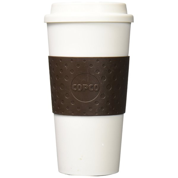Copco Plastic Acadia Travel Mug, 16-Ounce, Brown