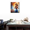 Fashion Girl Playing Violin Oil Painting Women Musician Paint by Number Kits 16 x 20 inch Canvas Decor Flowers DIY Paintwork for Kids Adults Beginner with Brushes and Acrylic Pigment (Without Frame)