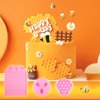 3 Packs 7 Cavity Bumble Bee Silicone Mold Honeycomb Bees Silicone Chocolate Molds Silicone Bee Fondant Mold Beehive Silicone Baking Molds Bee Candy Silicone Mold (Honeycomb Bee)
