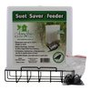 Songbird Essentials Suet Saver Upside Down Suet Feeder, Rigid Plastic Case with Suet Cage Bottom, Holds One Bird Seed Suet Cake