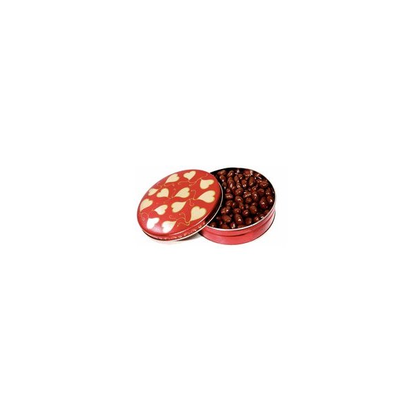 DiabeticFriendly® 6 Inch Heart Design Tin Filled with 14 oz Sugar Free Chocolate Covered Pecans