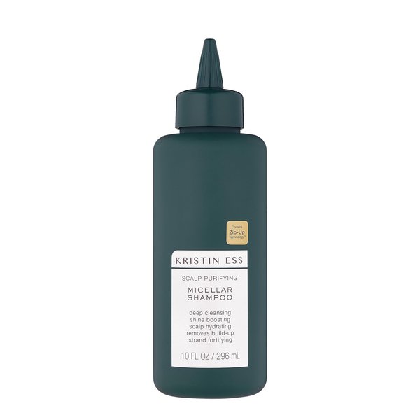 Kristin Ess Hair Scalp Purifying Micellar Shampoo for Deep Cleansing + Scalp Hydrating - Removes Build Up, Shine Boosting, Vegan, Sulfate Free Shampoo, Color Safe + Keratin Safe, 10 fl oz
