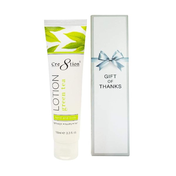 Cre8tion Massage Lotion Green Tea 3.3 oz, Free Gift Box