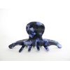 Medium/small dark blue marbled hair claw clip for fine, thin hair