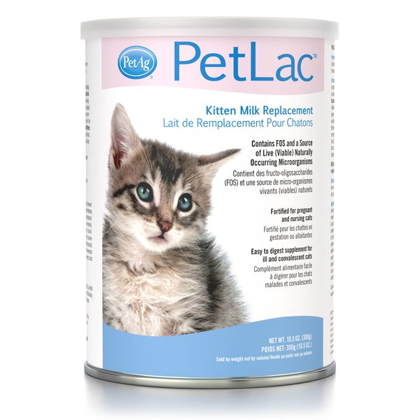 Pet-Ag PetLac Powder for Kittens - 10.5 oz - Kitten Milk Replacement Powder for Kittens Newborn to Six Weeks Old - Easy to Digest