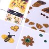 Cute Animal Face Sticker Glitter Bee Face Gem Sticker Yellow Giraffe Crystals Face Art Stickers Kid Rhinestone Tattoos Sticker Party Face Eye Decoration for Girls Women 2Pcs