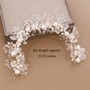 Girl Pearl Headpiece Crystal Flower Headband Bridal Baby Crystal Hair Vine for Princess Flower Girls & Bridesmaid Wedding Headband Bridal Headpiece Hair Jewelry