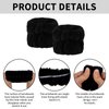 ACO-UINT 4Pcs Black Spa Headband and Face Washing Wristbands Set, Skincare Headband Face Wash Headband Makeup Headband, Hair Claw Clip Skin Care Headband for Washing Face