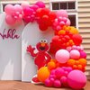 BBeiPulAs 73Pcs Hot Pink and Orange Balloon Arch 12in Pink Confetti Balloons Hot Pink Pastel Pink Orange Balloons for Kids' Party Supplies Hot Pink and Gold Decorations