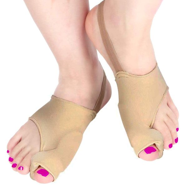 Bunion Corrector and Orthopedic Pain Relief Gel Pad Sleeve Toe Separator for Men and Women With Non-Slip Grip Insert and Heel Band Cushions Hammer Toe, Overlapping Toe, Improves Toe Realignment
