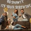 BEISHIDA Silver Go Shawty It's Your Birthday Banner,NO DIY,Hip Hop Theme Happy Birthday Banner,21st, 30th, 40th, 50th, 60th, 70th Birthday Decorations,Birthday Party Supplies and Gifts