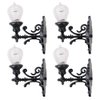 Yardwe 4pcs Miniature Led Wall Sconces 1: 12 Scale Wall Sconces Model Tiny Wall Lights Dollhouse Wall Lamp Sand Table Sconce Light for Doll House Decorations