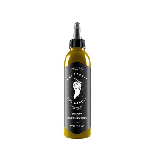Heartbeat Hot Sauce Co. Green Jalapeno, 6 oz. Small Batch & Handmade, Vegan, Gluten Free, Preservative Free, Featured on Hot Ones