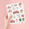 AOBKIAT Christmas Tattoos Stickers,36 Glitter Styles Temporary Tattoos for Body Face,Red Green Christmas Party Decorations,Goodie Bag Stuffers Fillers,Office School Xmas Party Favors