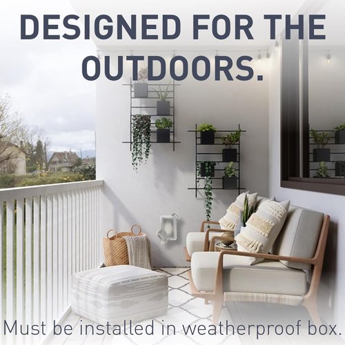 Legrand radiant 885TRWRWCC8 15 Amp 125V Outdoor Tamper Resistant Weather Resistant Residential Grade Decorator Duplex Receptacle Outlet, White (1 Count)