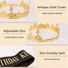 Chanaco Birthday Crown for Men, King Crown for Boys, Birthday King Sash and Crown, Birthday Sash for Men, Happy Birthday Decorations for Men, Birthday Gifts For Men