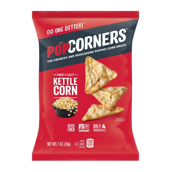 PopCorners Kettle Corn Snack Pack | Gluten Free, Vegan Snack | (40 Pack, 1 oz Snack Bags)
