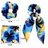 Cutewing Hair Bow Scrunchie Chiffon Scarf Scrunchies Long Hair Scarf Ties Fashion Bandana Scrunchies Hair Ribbons Ponytail Holders Hair Scarves Hair Bands Hair Accessories for Women with 6PCS
